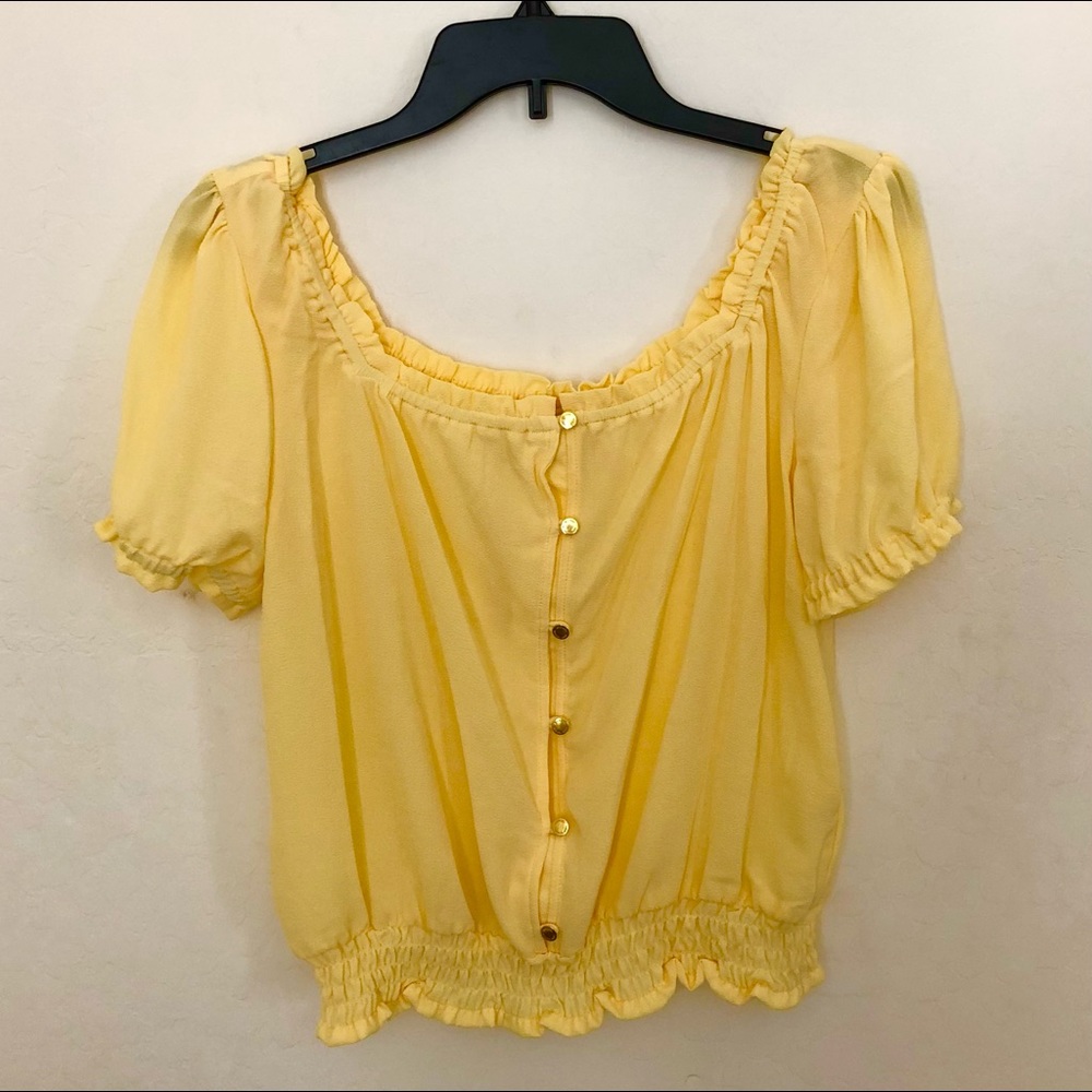 Michael Kors Yellow blouse. P/S size. Not Used.